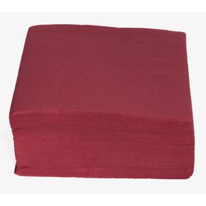 40x stuks luxe kwaliteit servetten bordeaux rood 38 x 38 cm   -