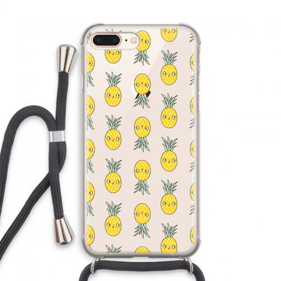 Ananas: iPhone 7 PLUS Transparant Hoesje met koord