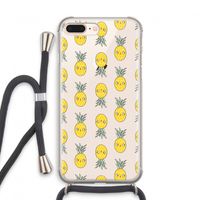 Ananas: iPhone 7 PLUS Transparant Hoesje met koord