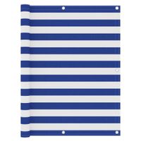 VidaXL Balkonscherm 120x400 cm oxford stof wit en blauw