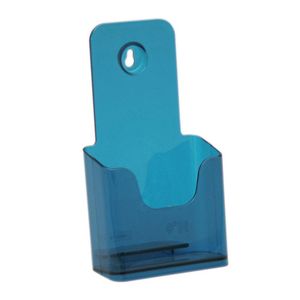 Folderdisplay 1/3 A4 transparant neon blauw