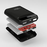 Ansmann PB10.8 mini Powerbank 10000 mAh Smart IC LiPo Micro-USB, USB Zwart Statusweergave - thumbnail