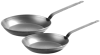 Blackwell Koekenpannenset Plaatstaal - Lyonnaiserpan - ø 24 & 28 cm - zonder anti-aanbaklaag