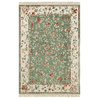 Vloerkleed Oriental Flowers - Groen 140x95cm - Polypropyleen - Dekbed-Discounter.nl