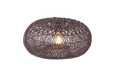 GOOD&MOJO Plafondlamp 'Arizona' Bamboe, 50cm, kleur Burgundy
