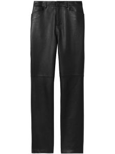 Proenza Schouler White Label pantalon en cuir à coupe droite - Noir