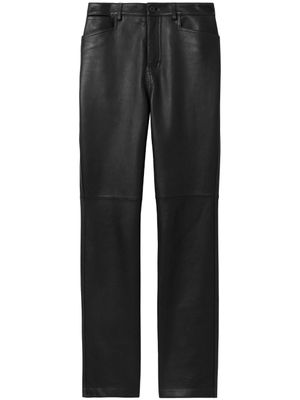 Proenza Schouler White Label pantalon en cuir à coupe droite - Noir
