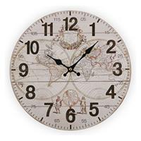 Muurklok Versa World Hout (28 x 28 x 9 cm)