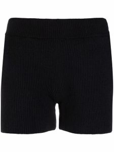 Helmut Lang short en maille nervurée - Noir