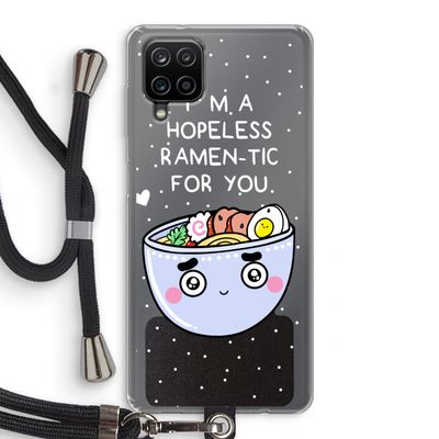 I'm A Hopeless Ramen-Tic For You: Samsung Galaxy A12 Transparant Hoesje met koord
