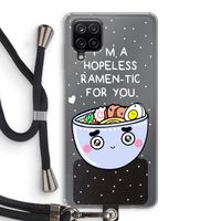 I'm A Hopeless Ramen-Tic For You: Samsung Galaxy A12 Transparant Hoesje met koord