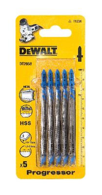 DeWalt Accessoires Decoupeerzaagblad HSS Progressor voor plaatmetaal 1,5mm-10mm, pijpen, profielen en aluminium, 100x74x1,2-2,6mm, (T123X) - DT2058-QZ
