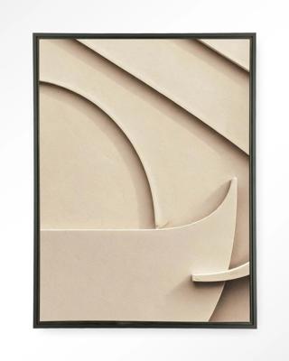 Urban Cotton Wandkleed 'Siaa 1' 80 x 110cm in Floating Frame - black