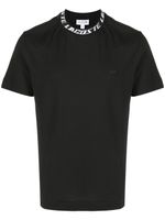 Lacoste t-shirt en piqué à logo en jacquard - Noir - thumbnail