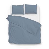 Dekbedovertrek Katoen Satijn Satinado Riviera Blue Effen 140x200 Cm Zo!Home - Dekbed-Discounter.nl