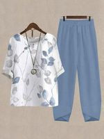 Floral Loose Casual Two-Piece Set - thumbnail