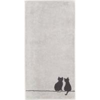 Cawö Cawö Cute Cats 6263 Badlaken 80x150 platin/basalt