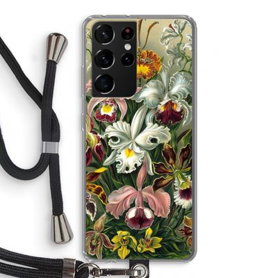 Haeckel Orchidae: Samsung Galaxy S21 Ultra Transparant Hoesje met koord
