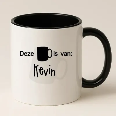 Mok met naam (zwart)