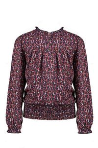 NoNo Meisjes blouse batik luipaard AOP - Tessa - Vintage roze