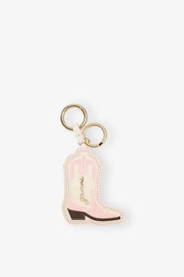 Ganni sleutelhanger Western Boot A6548 roze