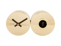 Wall clock Duo Cuckoo gold plated