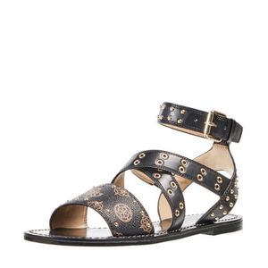 GUESS Cevie 2 sandalen met studs zwart/bruin
