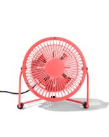 HEMA Tafelventilator USB retro neon oranje Ø10cm (roze)