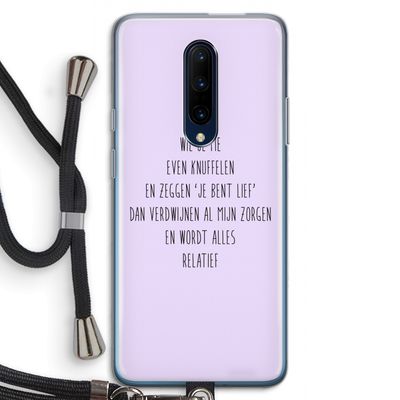 Relatief: OnePlus 7 Pro Transparant Hoesje met koord