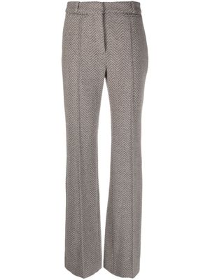 The Mannei pantalon droit à plis marqués - Gris
