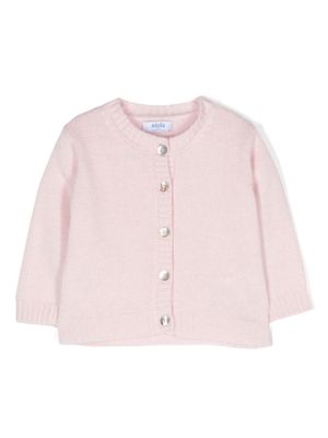 Siola cardigan crop à design nervuré - Rose