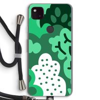 Bushes: Pixel 4a 5G Transparant Hoesje met koord