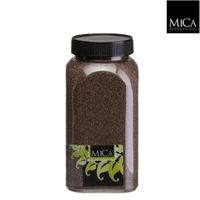 Zand donkerbruin fles 1 kilogram - Mica Decorations