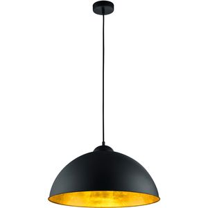 LED Hanglamp - Trion Romy - E27 Fitting - Rond - Mat Zwart Aluminium