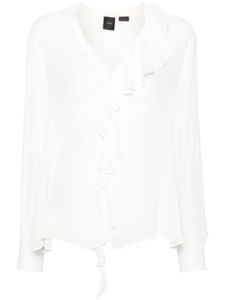 PINKO blouse à volants - Blanc