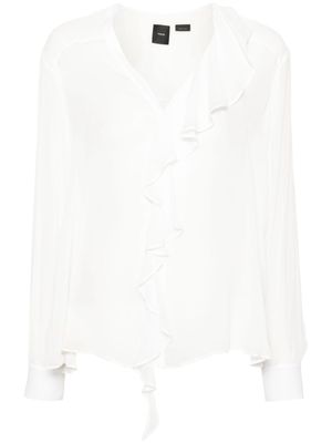 PINKO blouse à volants - Blanc