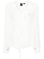 PINKO blouse à volants - Blanc