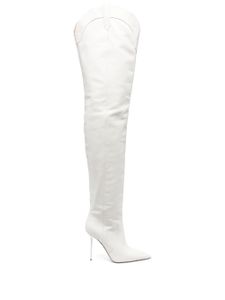 Paris Texas bottes Paloma à ornements en cristal 115 mm - Blanc