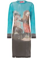 Charles Jeffrey Loverboy robe Power Mesh - Bleu - thumbnail