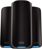 NETGEAR Orbi 970 Series Quad-Band WiFi 7, 3-Pack Quad-band (2.4 GHz / 5 GHz-1 / 5 GHz-2 / 6 GHz) Wi-Fi 6 (802.11ax) Zwart Intern - thumbnail