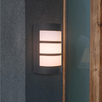 Buitenlamp voordeur grijs &apos;Nila&apos; E27 fitting 22cm