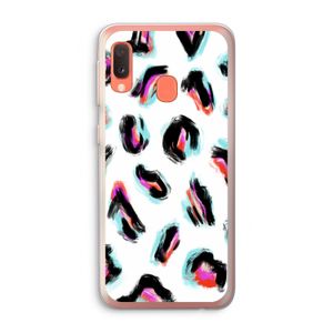 Cheetah color: Samsung Galaxy A20e Transparant Hoesje