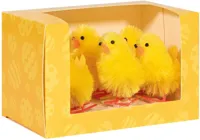 Anna's Collection kuiken chenille clip h4cm geel 8 stuks