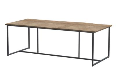 Quatro Tafelframe Antracite met Robusto Tafelblad Teak 220 x 95 cm - 4so