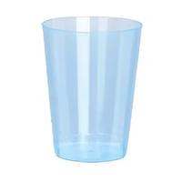 Beker- 6x - blauw - kunststof - 280ml- herbruikbaar glas