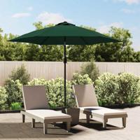 Zweefparasol met LED 3,5 m groen