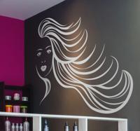 Sticker meisje lange haren