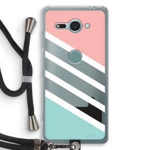 Strepen pastel: Sony Xperia XZ2 Compact Transparant Hoesje met koord