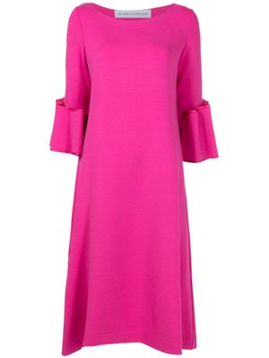 Gloria Coelho robe mi-longue à volants - Rose