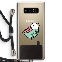Birdy: Samsung Galaxy Note 8 Transparant Hoesje met koord